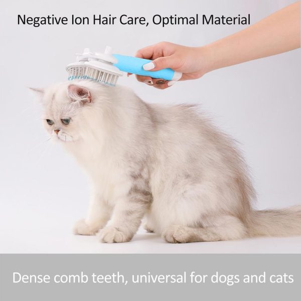 Double-Headed Cat & Dog Slicker Brush with Negative Ion, Self-Cleaning, Gentle Pet Hair Removal Tool for Grooming & Deshedding - Image 6