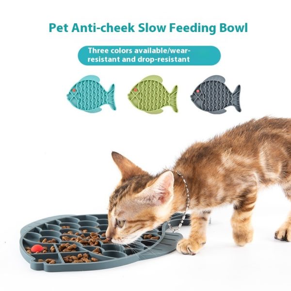 Pet Slow Feeding Bowl - Anti-Choke Silicone Food Bowl for Dogs & Cats, Durable Mealtime Solution for Pets