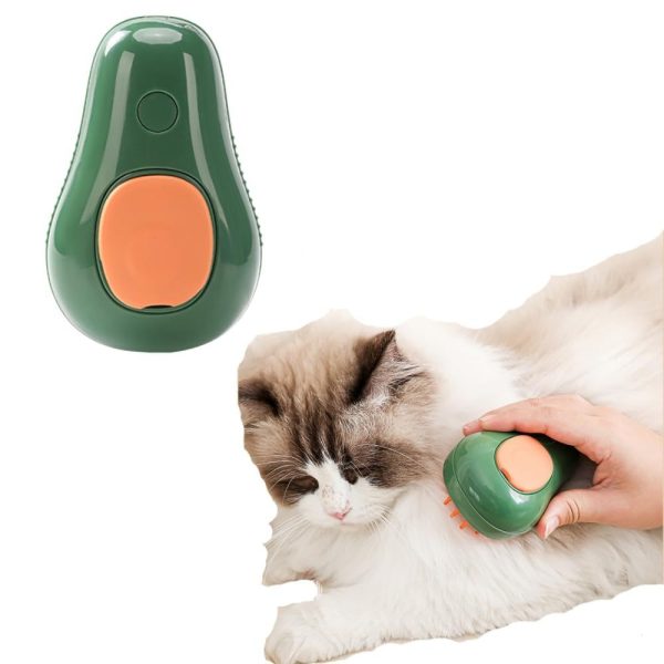 Cat Steam Brush, Avocado Shape Hair Brush for Cat & Dog, Pet Brush Massager Steaming Spray Massaging Comb, Steamy Cat Brush, Flyaway Hair Prevention Cat Grooming Brush, - Image 6
