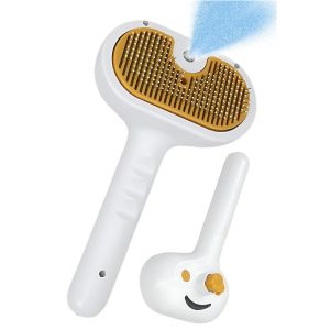 ENUKYCOM Cats and Dogs Steam Brush for Shedding, Spray Cat Brush for Pet Grooming, Self-Cleaning Pet Hair Removal Comb with Water Tank, Steamy Cat Brush, Lightweight Portable Pet Grooming Tool for Home & Travel