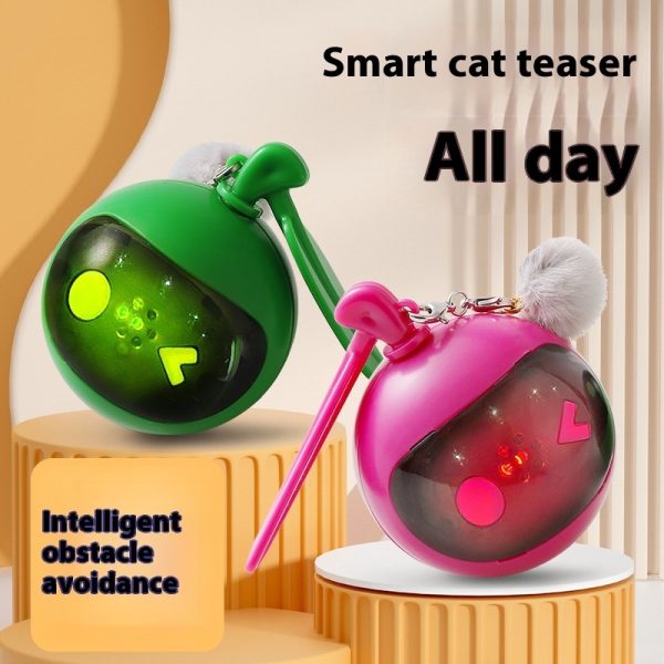 Automatic Cat Ball Toy with LED Lights, 2.5in Electric Pet Ball, Obstacle Avoidance, Motion-Activated, Plastic ABS+PC - Image 4
