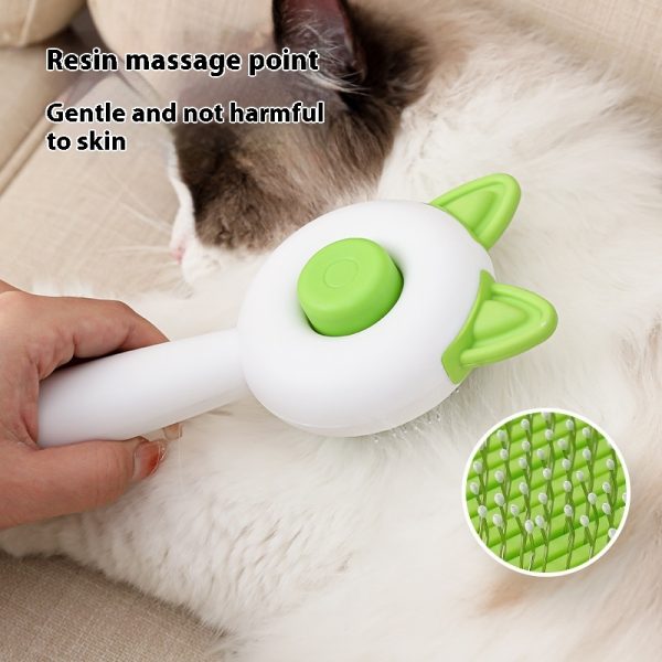 Self-Cleaning Pet Hair Remover Brush for Cats & Dogs - Grooming, Dematting, and Massage Comb - Image 3