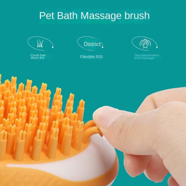 Dog Grooming Brush, Soap Dispenser, Soothing Massage, Soft Bristles - For Dogs and Cats (16 x 7.5 cm) - Image 10