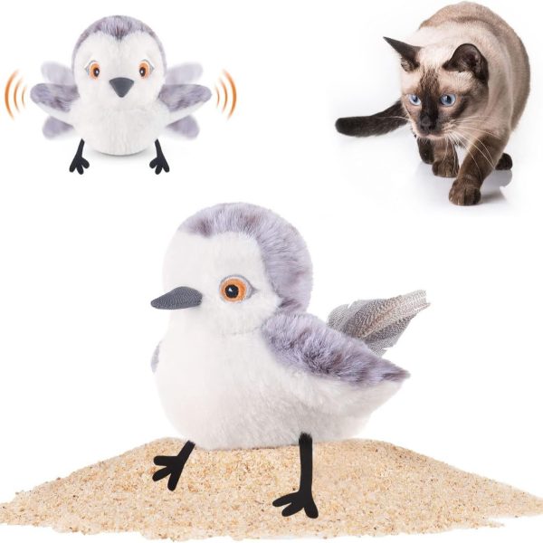 AIPERRO Flapping Cardinal Cat Toys, Interactive Cat Exercise Toy with Lifelike Bird Chirp, USB Rechargeable Automatic Cat Kicker Catnip Toys for Bored Indoor Adult Cats Kittens - Image 10