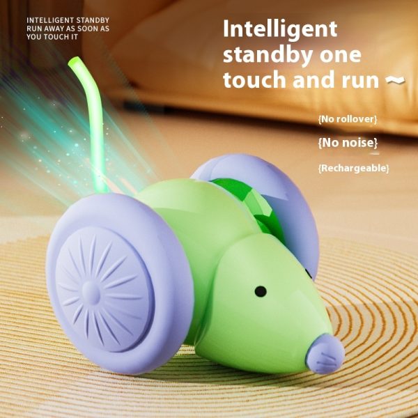 Automatic Moving Mice Cats Toy Intelligent Obstacle Avoidance Moving Mice Shape Cats Training Scratch Toy - Image 5