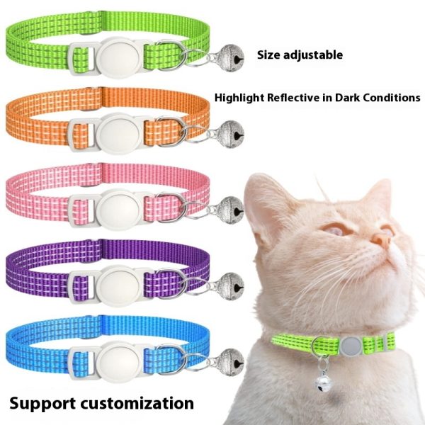Nylon Cat Collar Comfortable Breathable, Adjustable Monochrome Pet Collar for Cats, Lightweight and, Durable