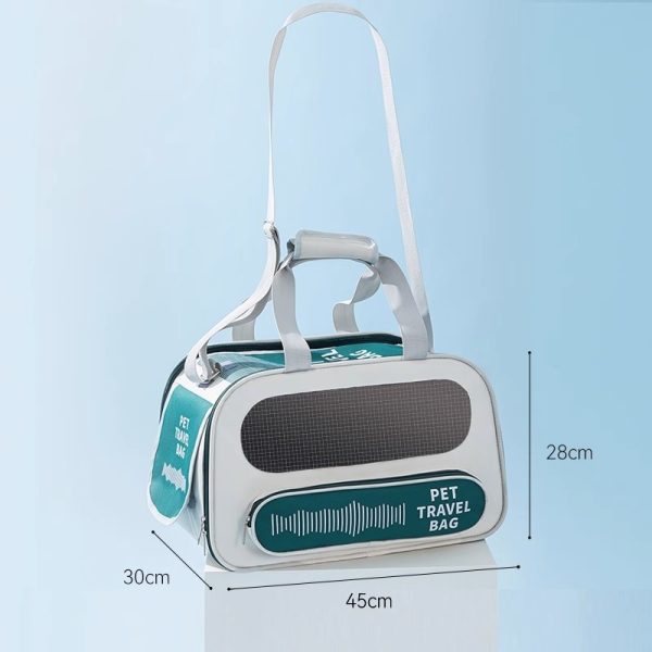 Pet Carrier Bag Soft Sided Collapsible Portable PET Travel Carrier Bag Pet Carrier for Dogs Cats Airline Approved Carrier Soft Sided, (Green) - Image 2