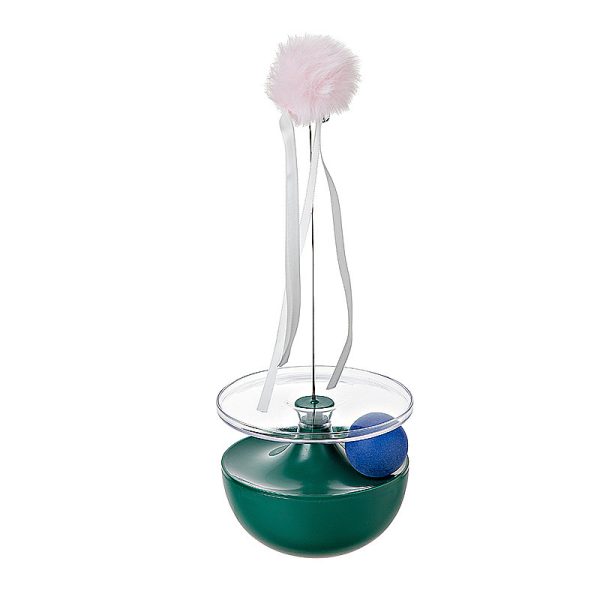 Interactive Cat Teaser Stick Ball Toy to Relieve Inner Boredom, 360° Rotating Self-Playing Cat Teaser Wand to Improve Intelligence, Plastic Material - Image 3