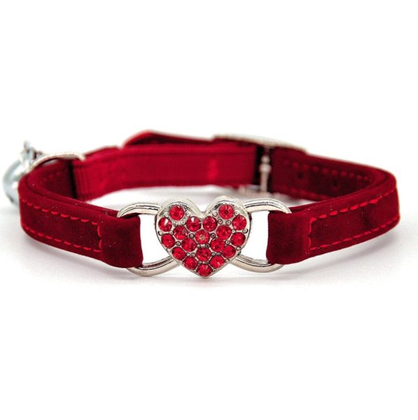 CHUKCHI Puppy Collars Jewelry Accessories, Dog Collar Dog Bow Tie Adjustable Heart Dog Collars Holiday Collars for Large Medium Small Dogs, Small Puppy Collar, Cat Bell Collar - Image 3
