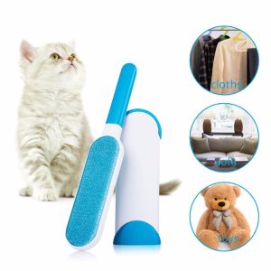 Pet Hair Brush Animal Hair Remover Lint Brush Self-Cleaning and Double-Sided to Remove Hair Fur Lint On Clothes Furniture Textiles