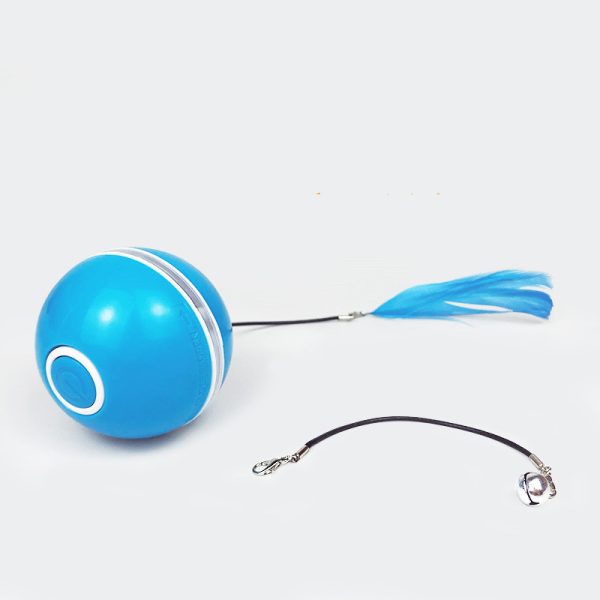 LED Laser Electronic Rolling Cat Toy Ball – USB Rechargeable, Replaceable Magnetic Feather, ABS Material, 7.0CM, Pet Supplies - Image 5