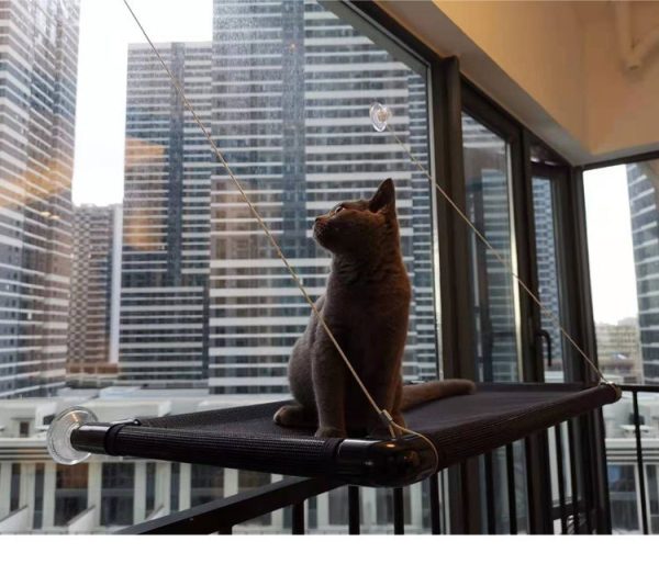 Cat Window Hammock with New Suction Cup Splicing - Durable PVC Mesh, Flannel, Sandwich Cloth Options, Strong Suction, Easy Install - Image 5