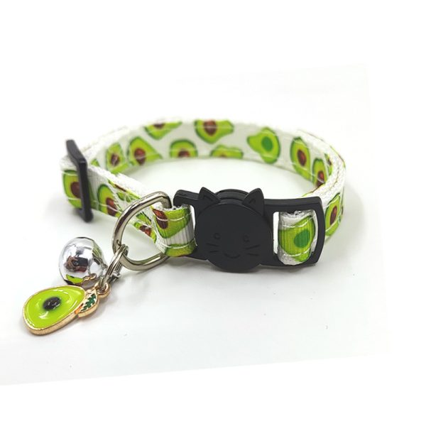 MUZIEBA Adjustable Pet Print Bell Cat Collar, Nylon Cat Strap with Fruit Design, Soft, Safe, All Seasons - Image 4
