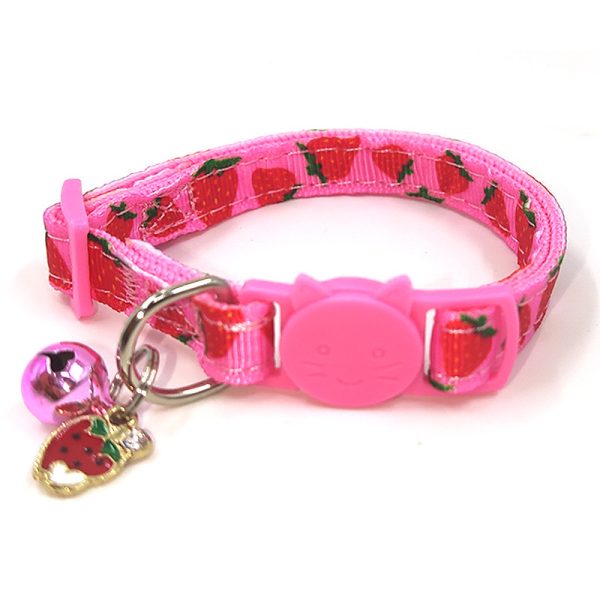 MUZIEBA Adjustable Pet Print Bell Cat Collar, Nylon Cat Strap with Fruit Design, Soft, Safe, All Seasons - Image 6