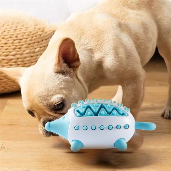 Dog Treat Dispensing Toy, Teeth Grinding Cleaning Bite Resistant Dog Food Dispensing Toy, Hedgehog Shape Puppy Treat Puzzle Reduce Boredom and Anxiety Relief Toy for Small, Medium - Image 9