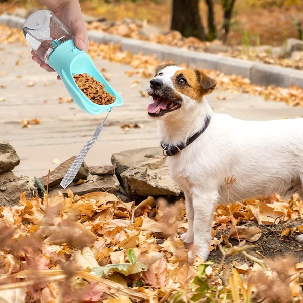 MYOWELL 2 In 1 Portable Dog Water Bottle - Leak Proof Dog Water Bottle with Food Container, Travel Water Dispenser 12oz+6oz for Pets, for Walking, Hiking, and Outdoor Use - Image 3