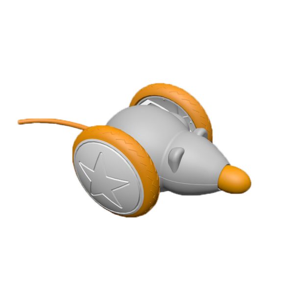 Smart Interactive Cat Toy – Automatic Moving Toy Mouse with LED Lights for Indoor Cats Toy, USB Rechargeable, Auto On, Off, Orange - Image 4