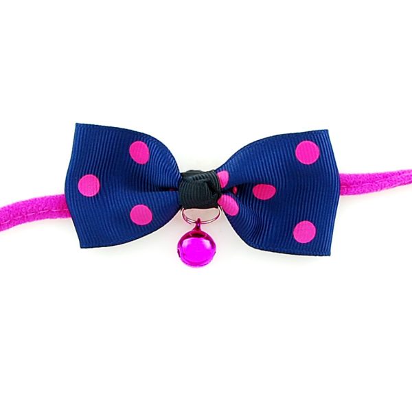 Adjustable Pet Bow Tie for Dogs and Cats, Polyester Bow with Copper Bell and, Neck Strap Fits Up to 22 Inches - Image 10