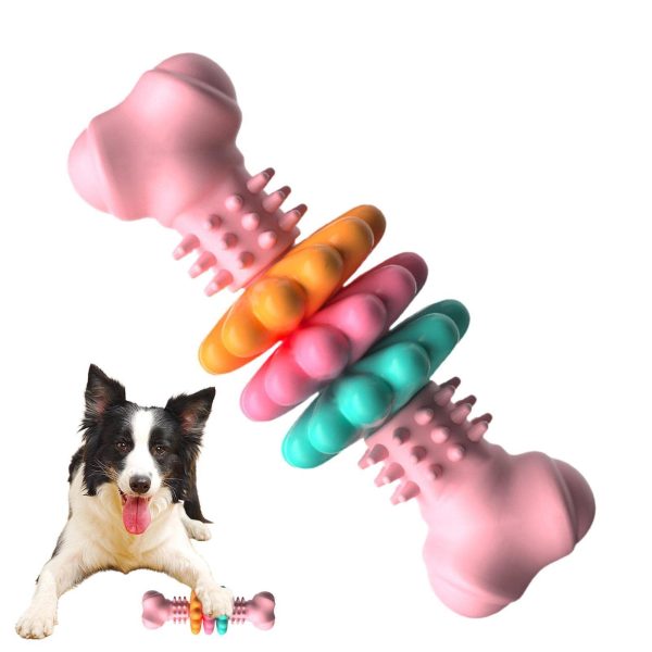 tedcae TPR Petal Tri-Ring Bone Type Teething Toy, Dog Squeaky Toys for Aggressive Chewers, Durable Dog Chew Toys for Large Medium Breed Dog, Dog Toys, Tough Durable Dogs Toys with Natural Rubber - Image 10