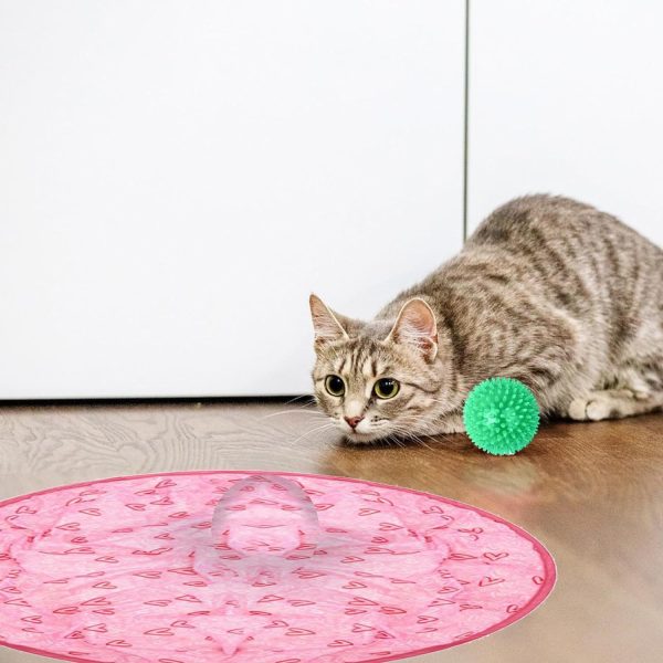 Interactive Cat Toys Ball Fast Rolling in Pouch, Motion Activate Chirping Cat Toy Hide and Seek Mouse Catching Game - Image 5