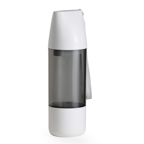 Dog Water Bottle with Food Container, Travel Puppy Water Bowl, Portable Pet Dispenser, Cat Walking and Hiking Dog Gift (White, 12 Oz) - Image 4