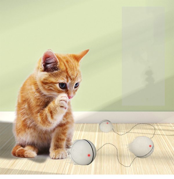 Interactive Rolling Flash Ball Cat Toy, Electronic Self Rotating Roll Ball with Light, Pet Cats Play Game Toy, Automatic USB Ball for Cats Kitten - Image 2