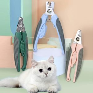 Pet Grooming Tool Kit including 3 in 1 Professional Shedding Brush & Nail Clippers with Storage Bag for All Breeds and Sizes of Dogs and Cats, Pink, Promotes Healthy Skin and Claws