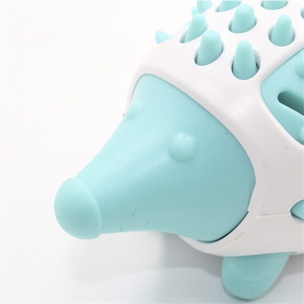 Dog Treat Dispensing Toy, Teeth Grinding Cleaning Bite Resistant Dog Food Dispensing Toy, Hedgehog Shape Puppy Treat Puzzle Reduce Boredom and Anxiety Relief Toy for Small, Medium - Image 4