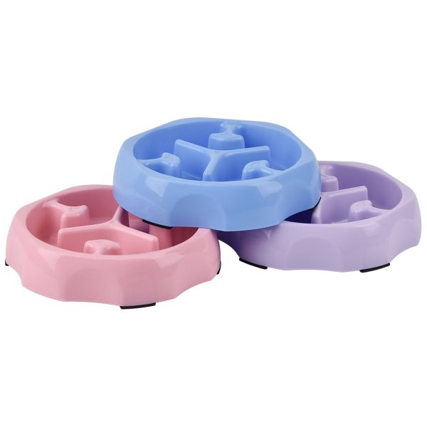 Round Shape Slow Feeding Pet Bowl, Anti-Gulping Dog & Cat Food Dish - Image 2