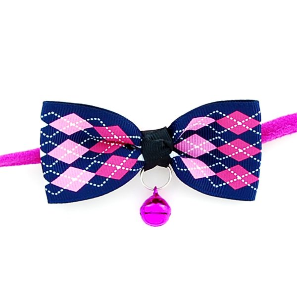 Adjustable Pet Bow Tie for Dogs and Cats, Polyester Bow with Copper Bell and, Neck Strap Fits Up to 22 Inches - Image 8