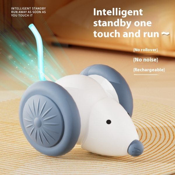 Automatic Moving Mice Cats Toy Intelligent Obstacle Avoidance Moving Mice Shape Cats Training Scratch Toy - Image 3