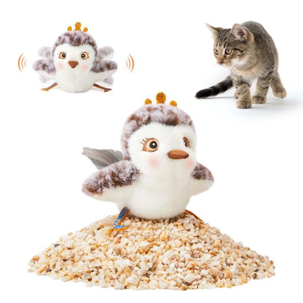 AIPERRO Flapping Cardinal Cat Toys, Interactive Cat Exercise Toy with Lifelike Bird Chirp, USB Rechargeable Automatic Cat Kicker Catnip Toys for Bored Indoor Adult Cats Kittens - Image 7