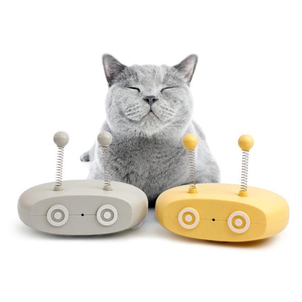 Cat Interactive Laser Toy Automatic Motion Activated, Adjustable Speed Laser Cat Toy with Circulation Light, Rechargeable Electronic Smart Pet Toys for Indoor Exercise