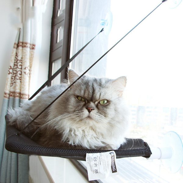 Pet Beds 25KG Cat Hammock Window Mounted Cat Hammock Pet Seat Super Suction Cup Hanging Cat Lounger Soft Warm Bed Cat Bed (Color : Pink) - Image 5