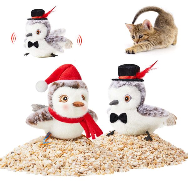 AIPERRO Flapping Cardinal Cat Toys, Interactive Cat Exercise Toy with Lifelike Bird Chirp, USB Rechargeable Automatic Cat Kicker Catnip Toys for Bored Indoor Adult Cats Kittens - Image 4