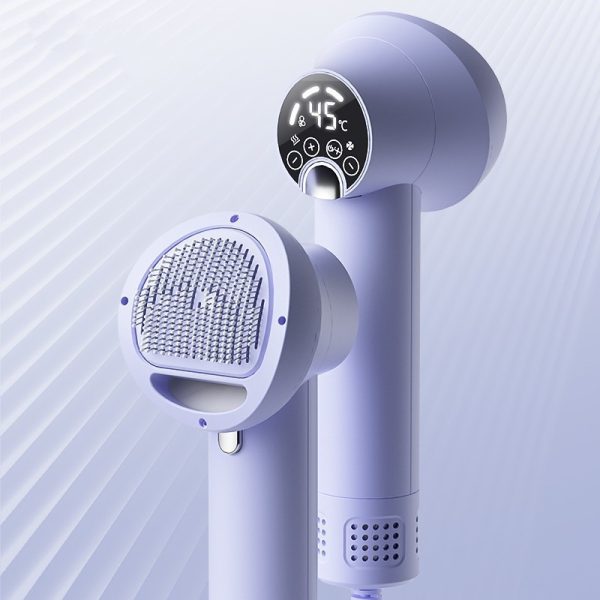 Low Noise Pet Hair Dryer with Slicker Brush, 2 in1 Steam Brush for Dogs, Dog Blower Grooming Dryer, Dog Cat Dryer for Pet Grooming - Image 3
