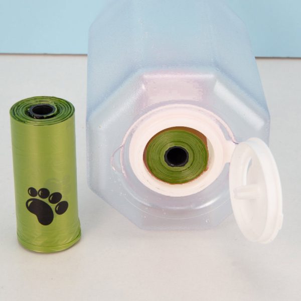 MCOURASOY Pet Water Bottle, Portable Dog Water Bottle Dispenser with Poop Bag, 20oz Leak Proof Dog Travel Water Bottle with Feeder - Puppy Water Bottles for Walking, Hiking, Camping - Image 7