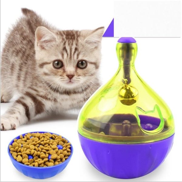Cat Dog Plaything Portable Treat Dispensing Toy Indoor, Puppy Toy for Pet's Diet Control Fun