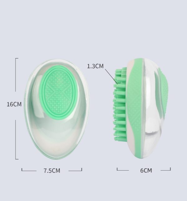 Dog Grooming Brush, Soap Dispenser, Soothing Massage, Soft Bristles - For Dogs and Cats (16 x 7.5 cm) - Image 5