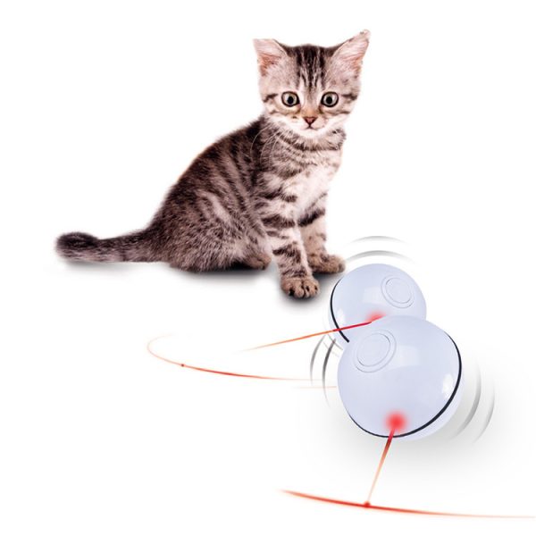 Laser Cat Toy USB Rechargeable, Automatic Sounding Interactive Pet Toy with 45 Min Timer, Plastic Material, Indoor Use - Image 2