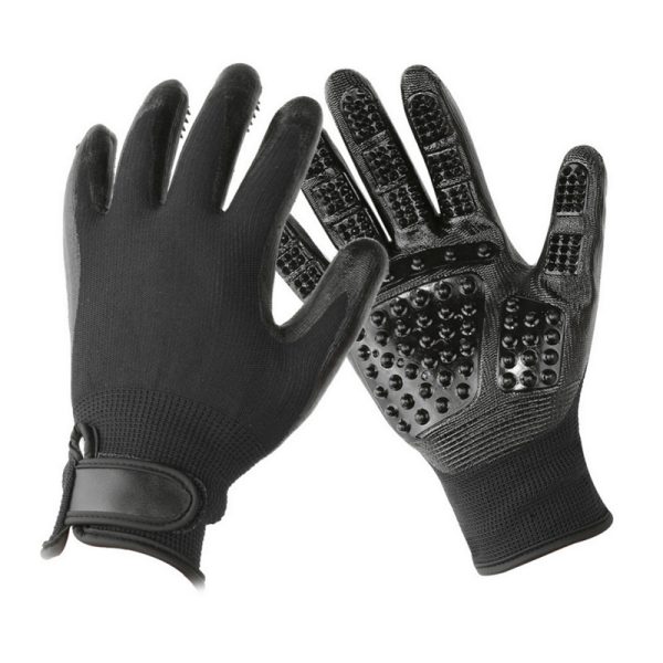 Pet Deshedding Glove, Grooming Glove for Dog and Cat, Left & Right Gentle De-Shedding Glove Brush, Black - Image 4