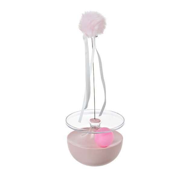 Interactive Cat Teaser Stick Ball Toy to Relieve Inner Boredom, 360° Rotating Self-Playing Cat Teaser Wand to Improve Intelligence, Plastic Material - Image 2