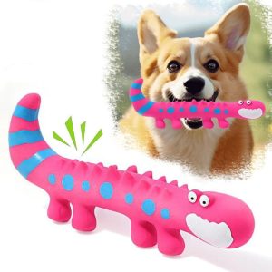 Angoily Pet Latex Toys, Lizard Dog Toys Squeaky Toy, Small Dog Toys, Interactive Dog Toys Pet Molar Toys Fetch Dog Toy Lizards Squeaky Toys for Small Dogs Animal Plush Toy