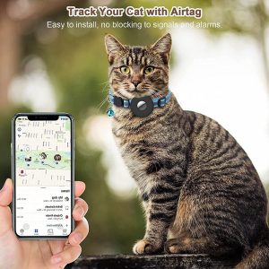 Bencacawinstyle Cat Breakaway Collar with GPS Tracker Holder, Your Feline's Ultimate Companion