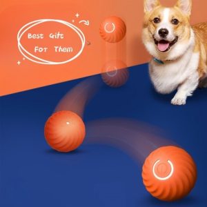 Interactive Dog Toys Dog Ball, Durable Active Rolling Ball Wicked Ball, USB Rechargeable,Automatic Moving Bouncing Rotating Ball for Puppy, Small, Medium Dogs, Pets/Cats