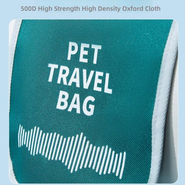 Pet Carrier Bag Soft Sided Collapsible Portable PET Travel Carrier Bag Pet Carrier for Dogs Cats Airline Approved Carrier Soft Sided, (Green) - Image 5