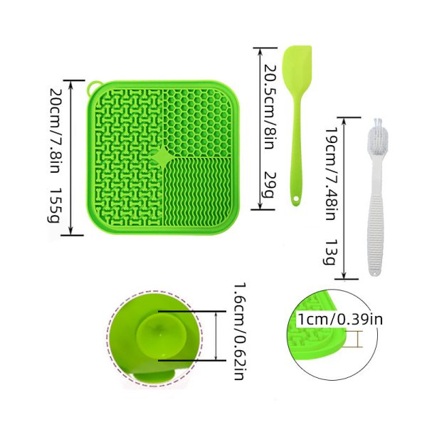 Slow Feeder Lick Mat for Dog & Cat, Food-Grade Silicone, 48 Suction Cups, Dishwasher Safe, Anxiety Relief - Image 3