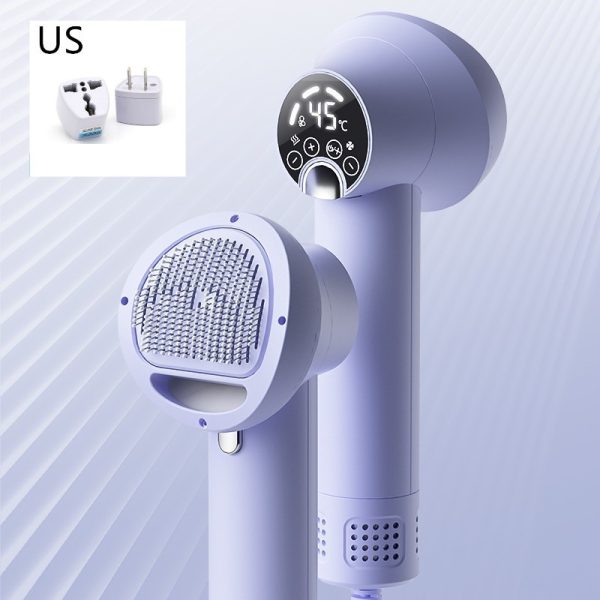 Low Noise Pet Hair Dryer with Slicker Brush, 2 in1 Steam Brush for Dogs, Dog Blower Grooming Dryer, Dog Cat Dryer for Pet Grooming - Image 2