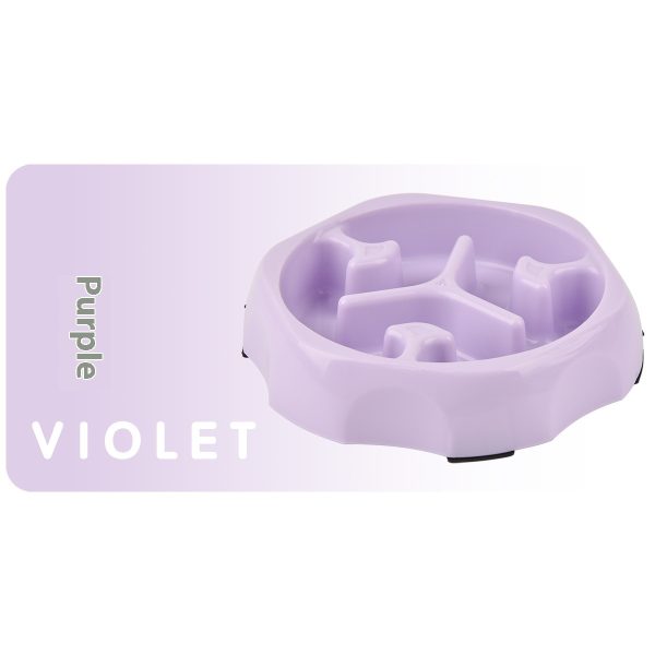 Round Shape Slow Feeding Pet Bowl, Anti-Gulping Dog & Cat Food Dish - Image 5