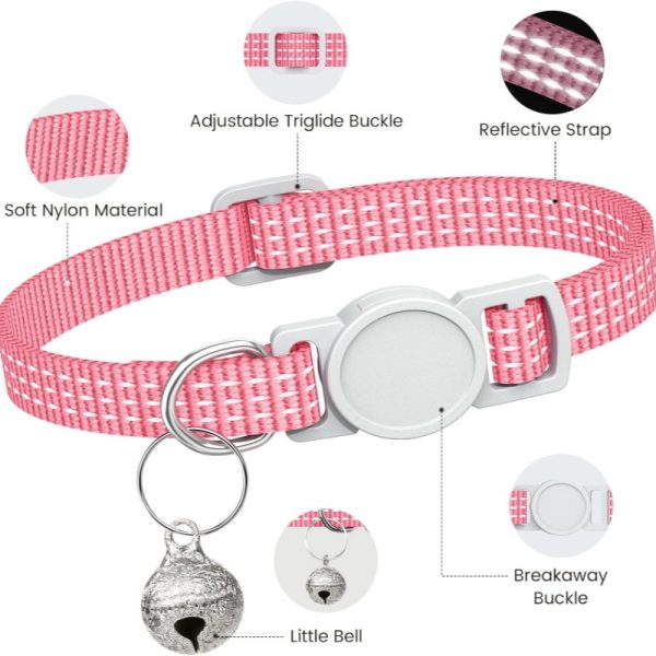 Nylon Cat Collar Comfortable Breathable, Adjustable Monochrome Pet Collar for Cats, Lightweight and, Durable - Image 3